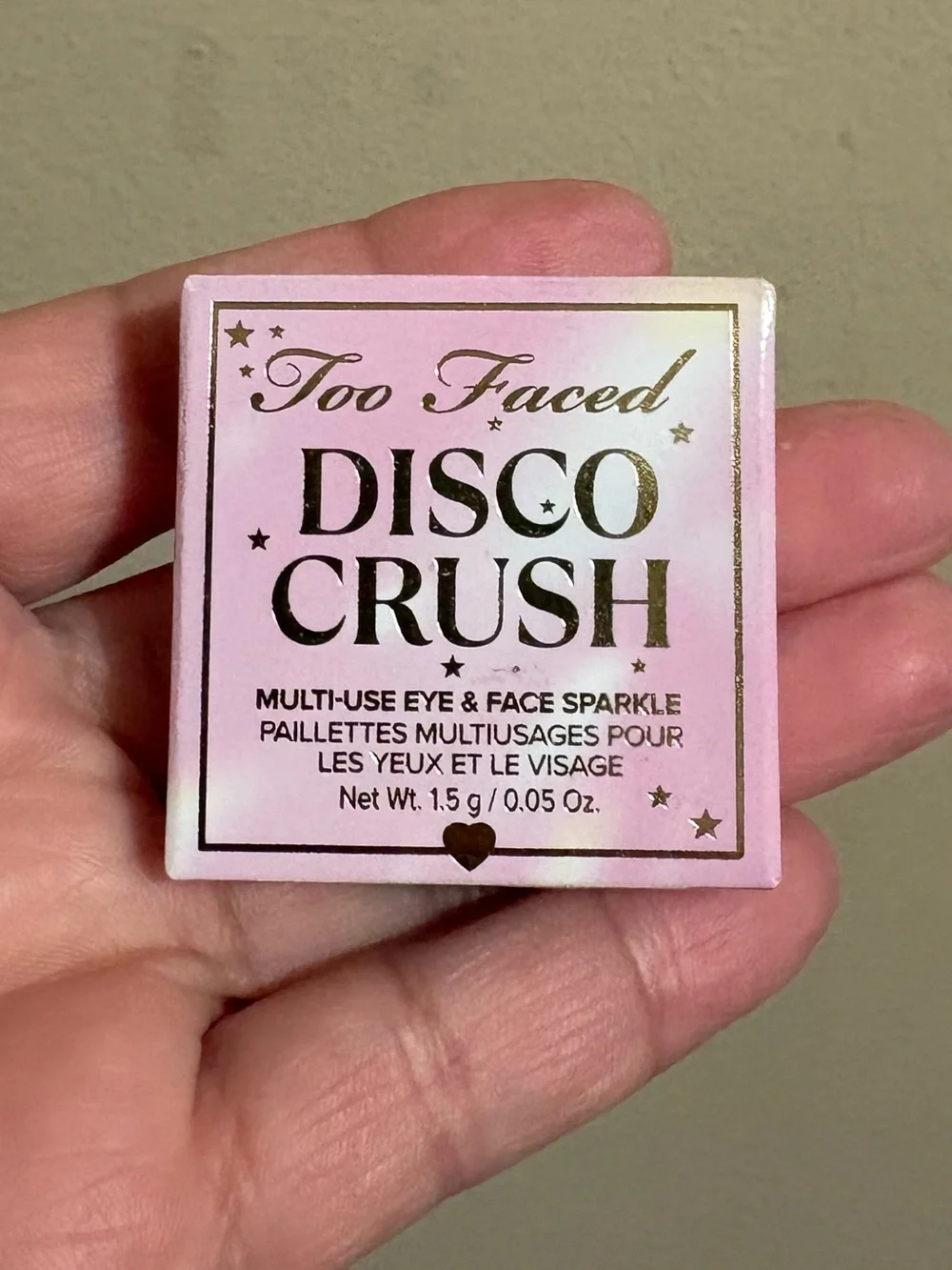 Too Faced Disco Crush Multi-Use Eye & Face Sparkle - MYSTIC PINK Brand New .